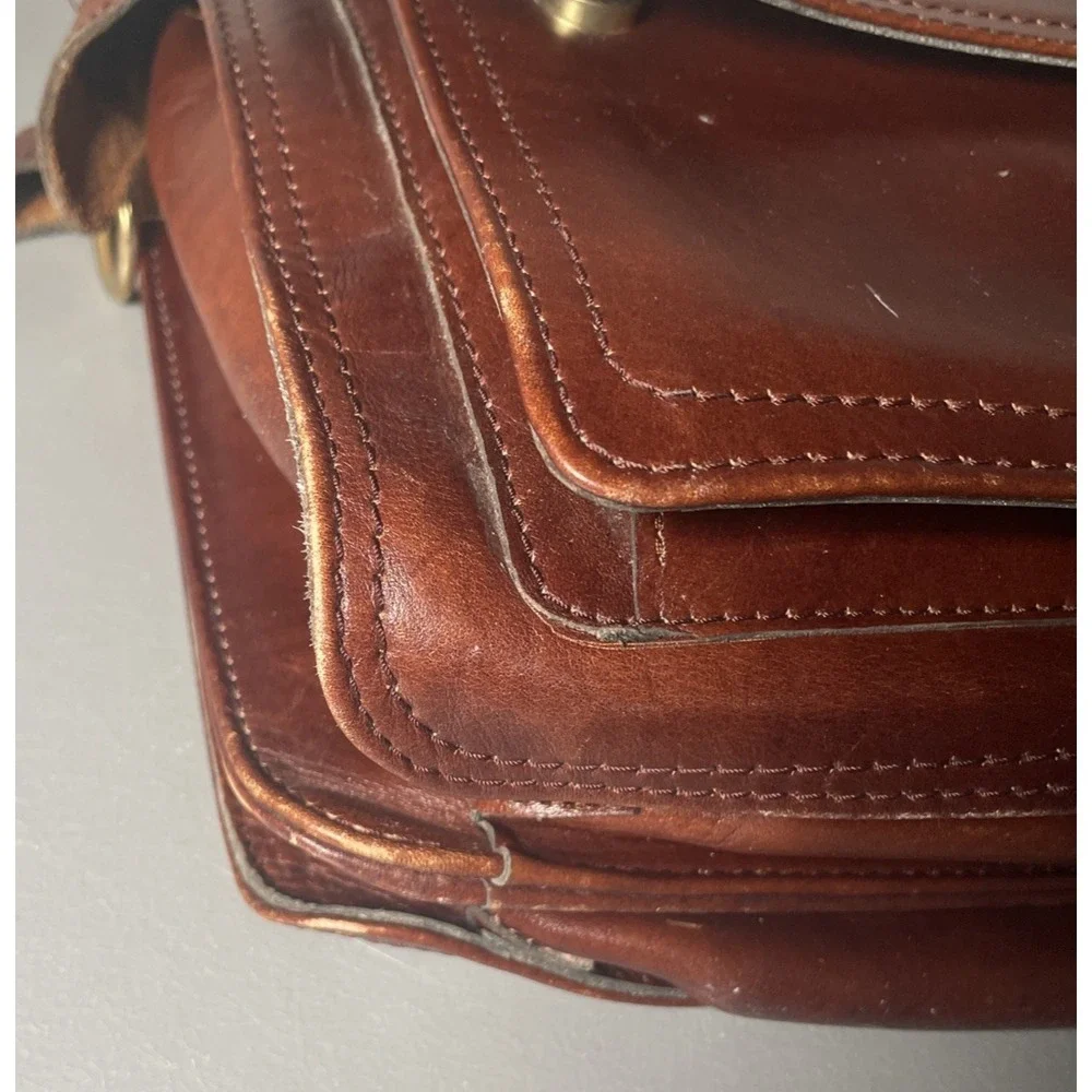 Men's Leather Briefcase Messenger Satchel Bag‎